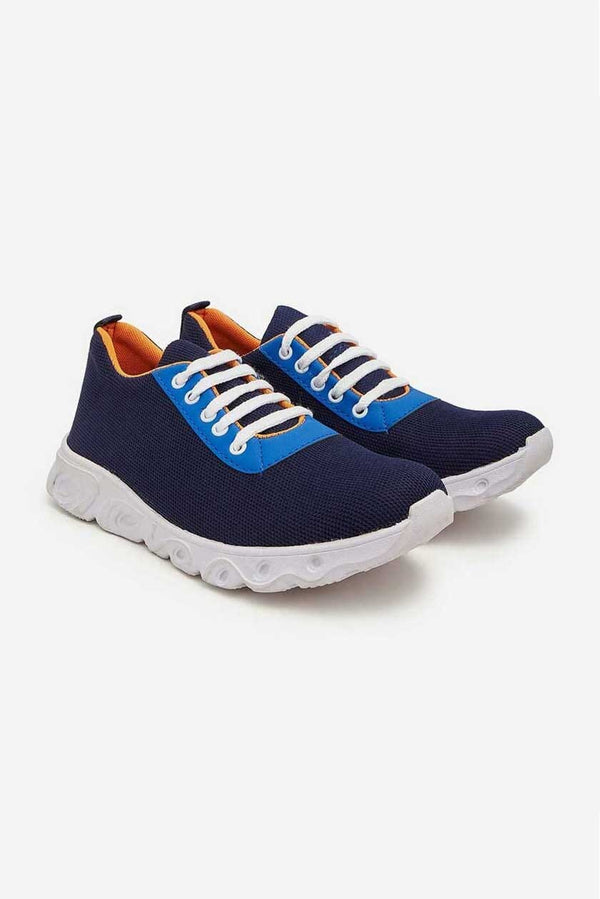 Elo Men's Michigan Flexible Lace Up Sports Shoes Navy