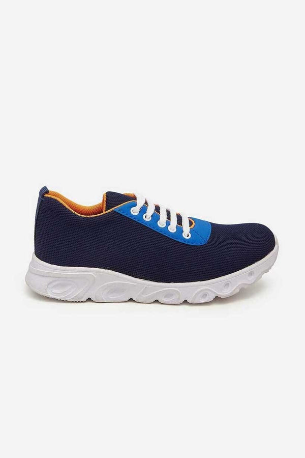 Elo Men's Michigan Flexible Lace Up Sports Shoes Navy