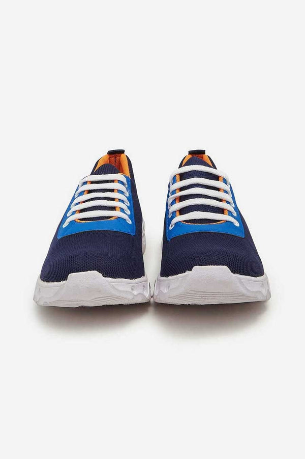 elo Men's Michigan Flexible Lace Up Sports Shoes Navy