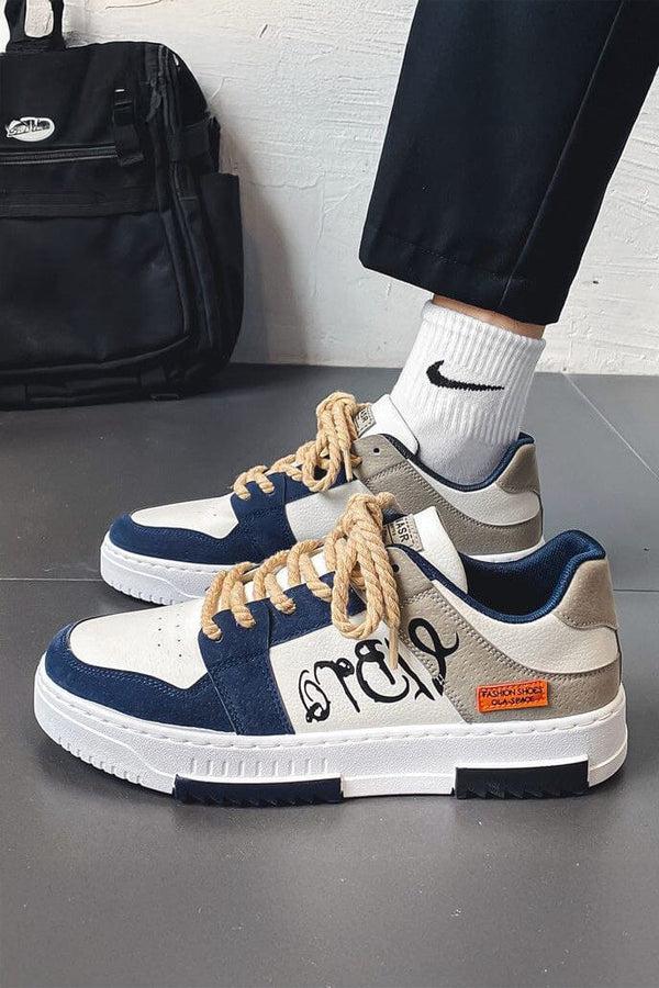 elo Men's Portsmouth Premium Casual Sneakers White & Navy