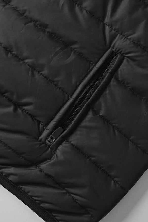 Elo Men's Premium Moose Embroidered Body Warmer Puffer Gilet Black