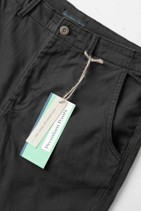 Elo Men's Premium Slim Fit Chino Pants Dark Graphite