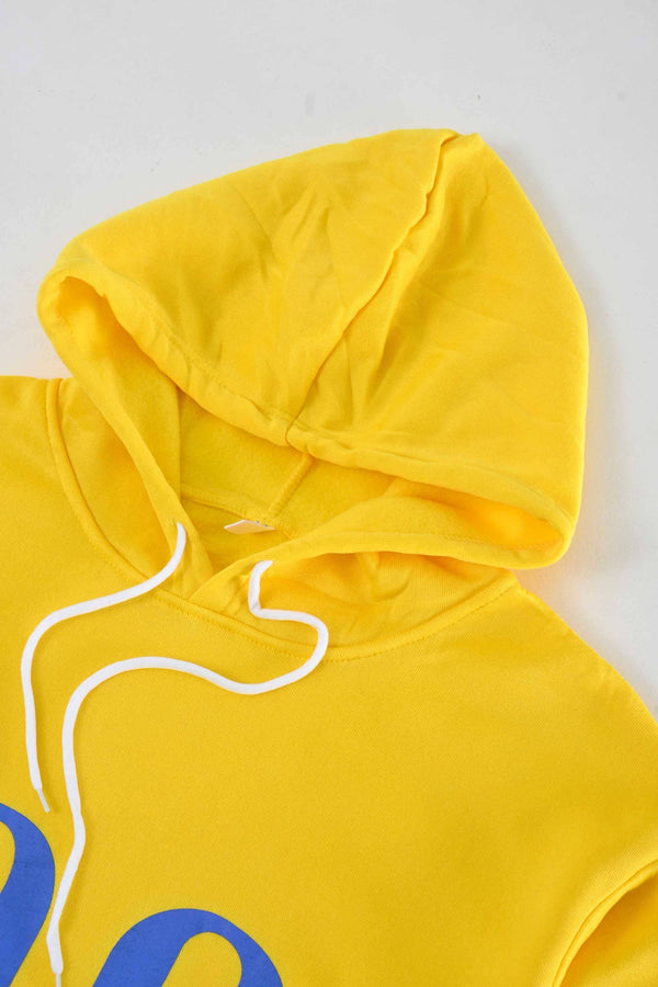 Elo Men's Printed Design Fleece Tracksuit Black & Yellow