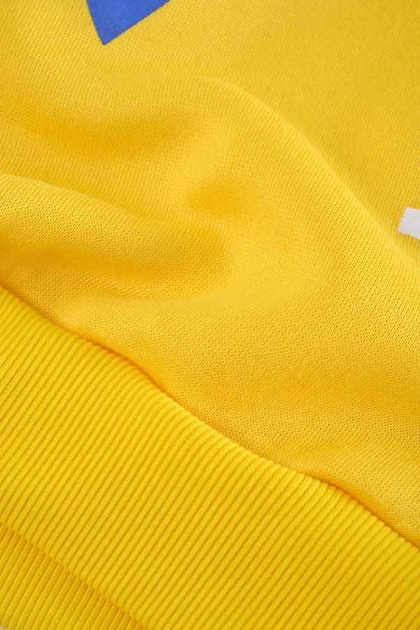 Elo Men's Printed Design Fleece Tracksuit Black & Yellow