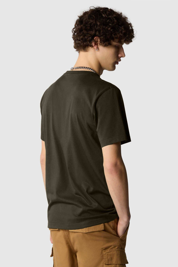 Elo Men's Quik Silver Printed Crew Neck Tee Shirt Black
