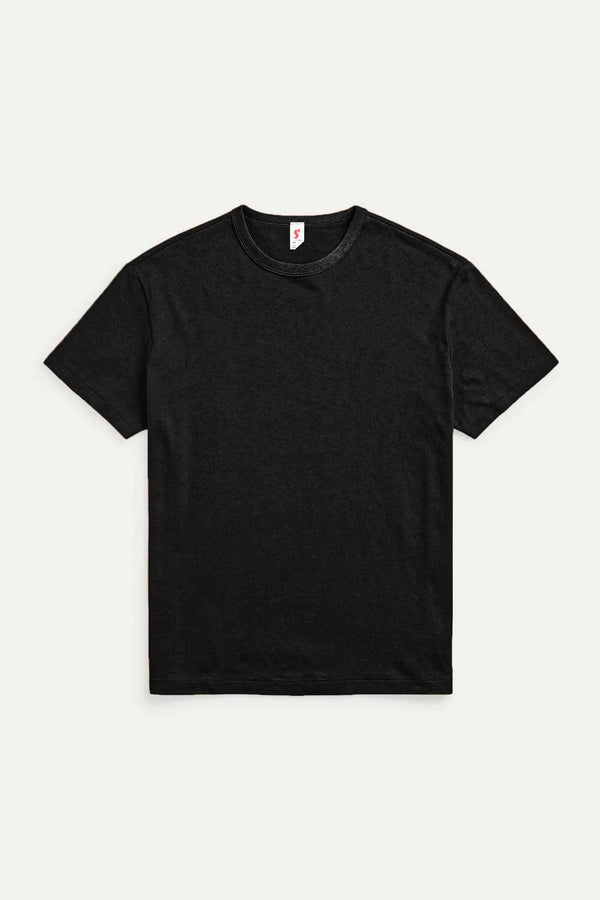 Elo Men's Samtse Solid Design Crew Neck Tee Shirt Black