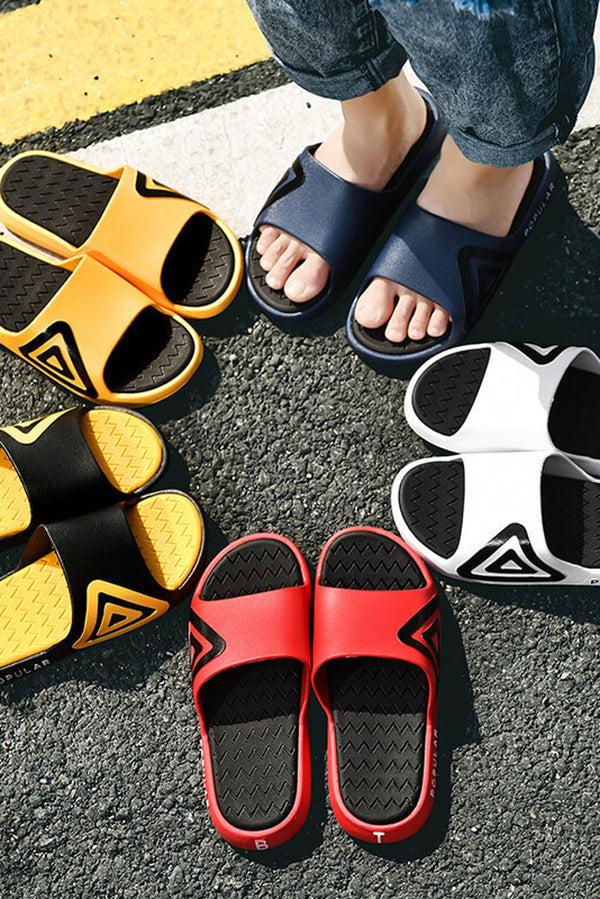 Elo Men's Soft Bottom Outside Summer Slippers Yellow