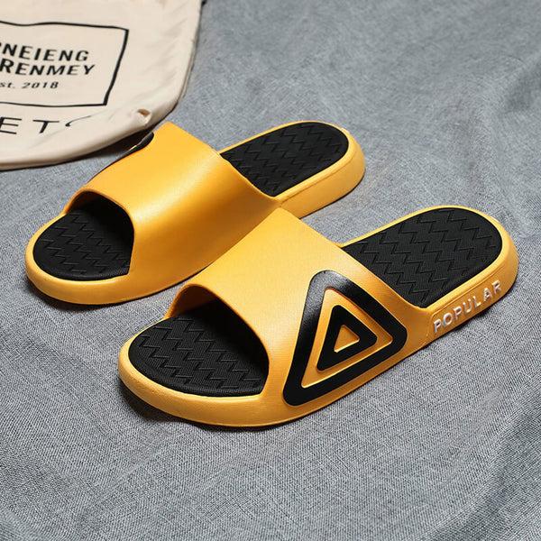 elo Men's Soft Bottom Outside Summer Slippers Yellow