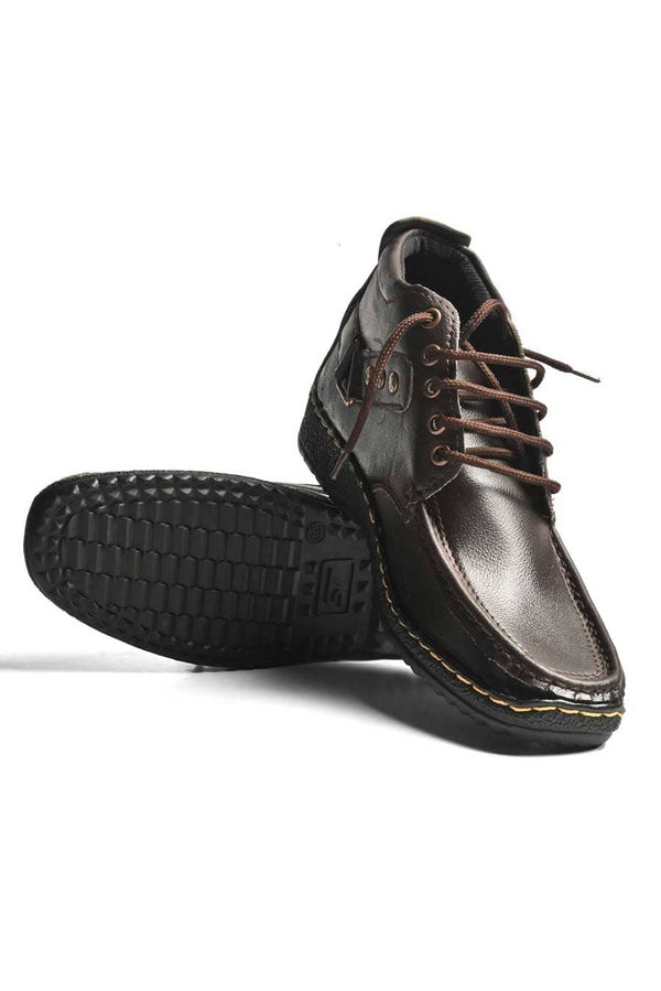 elo Men's Timgad Long Leather Formal Shoes Chocolate