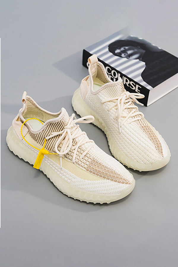 elo Men's Ultra-Light Breathable Knit Sneakers White