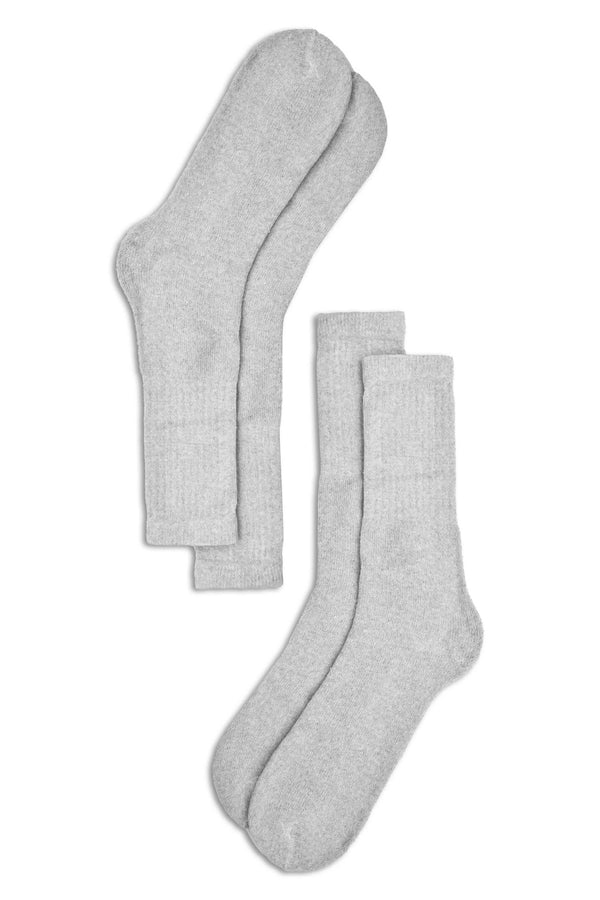 Elo Men's Wavre Crew Socks - Pack Of 2 Pairs Heather Grey