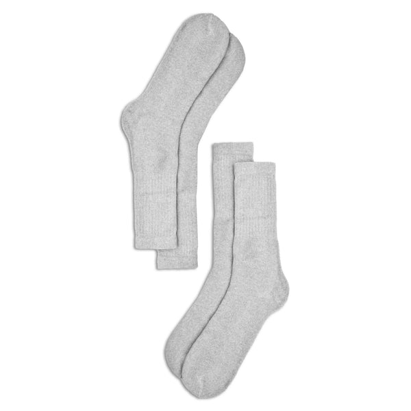 elo Men's Wavre Crew Socks - Pack Of 2 Pairs Heather Grey