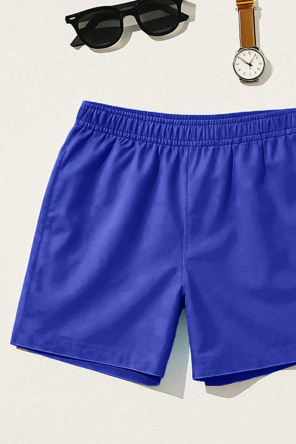 Elo MFW Men's Inner Mesh Drainage Eyelets Activewear Swim Shorts Royal