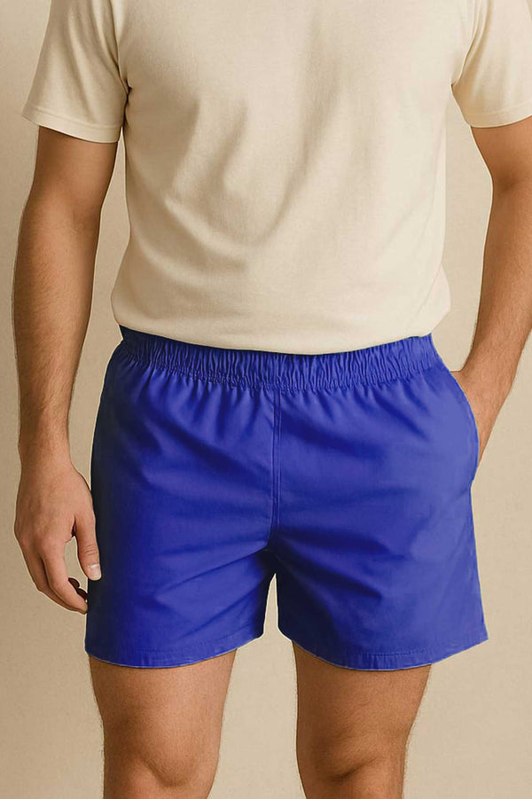 Elo MFW Men's Inner Mesh Drainage Eyelets Activewear Swim Shorts Royal