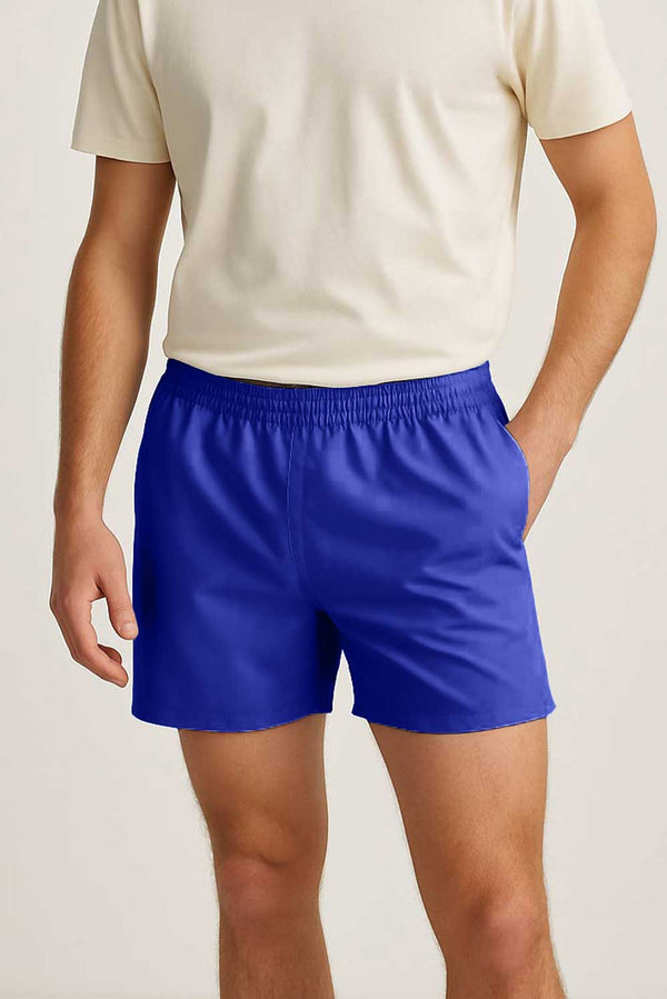 elo MFW Men's Inner Mesh Drainage Eyelets Activewear Swim Shorts Royal