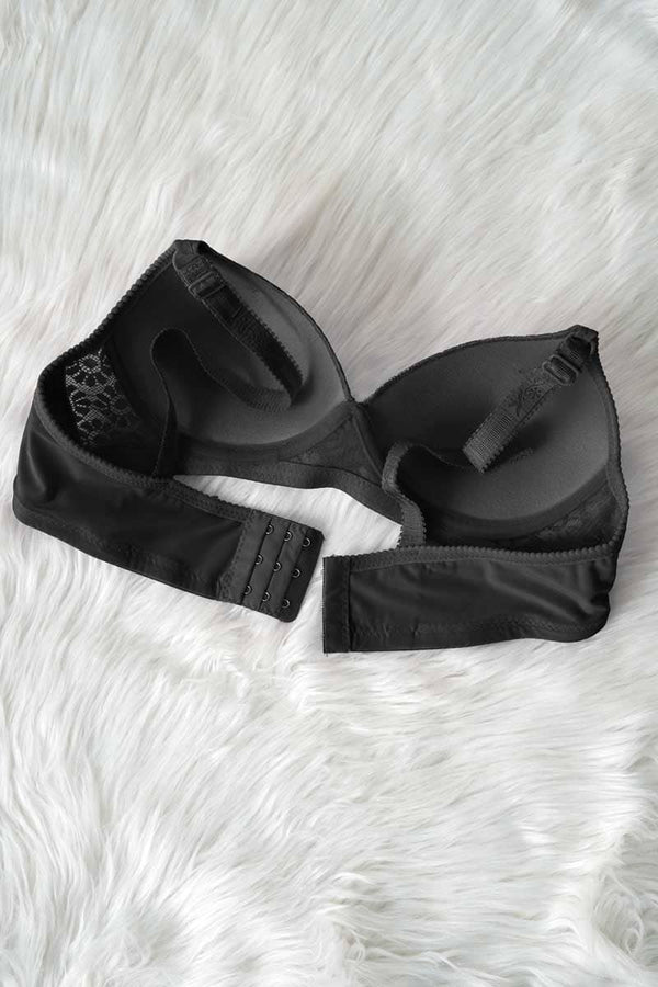 Elo Miansiqi Women's Embroidered Net Padded Bra Powder Pink