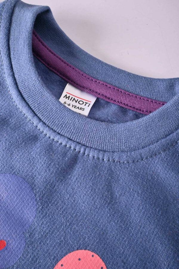 Elo Minoti Kid's Bunny Balloons Fleece Sweat Shirt Brick Red