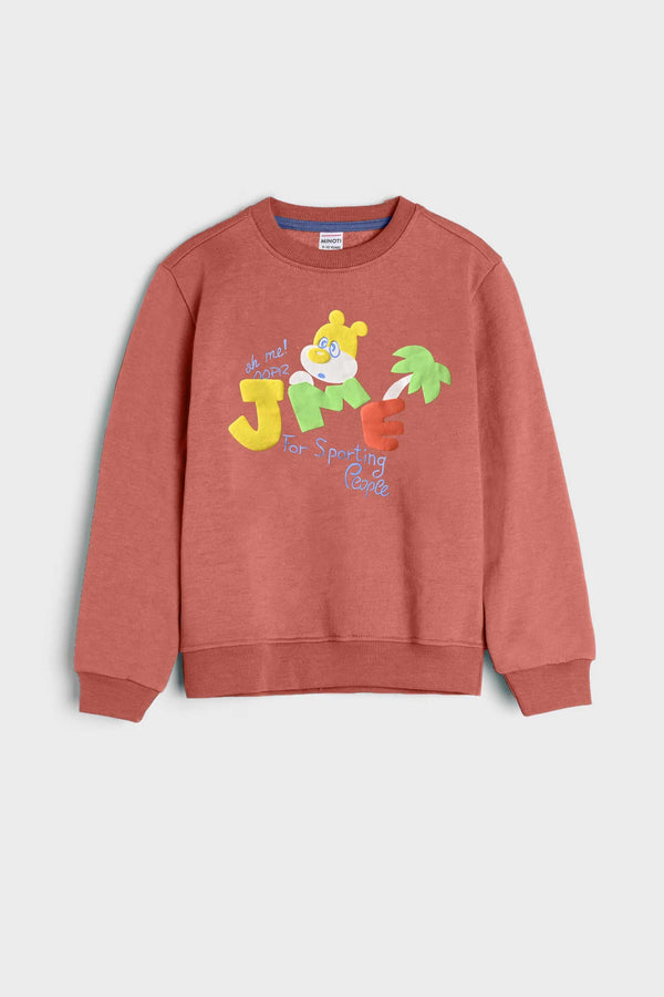 Elo Minoti Kid's JME Printed Fleece Sweat Shirt Navy