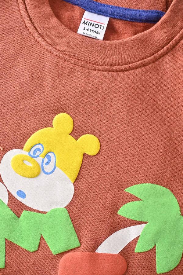 Elo Minoti Kid's JME Printed Fleece Sweat Shirt Navy