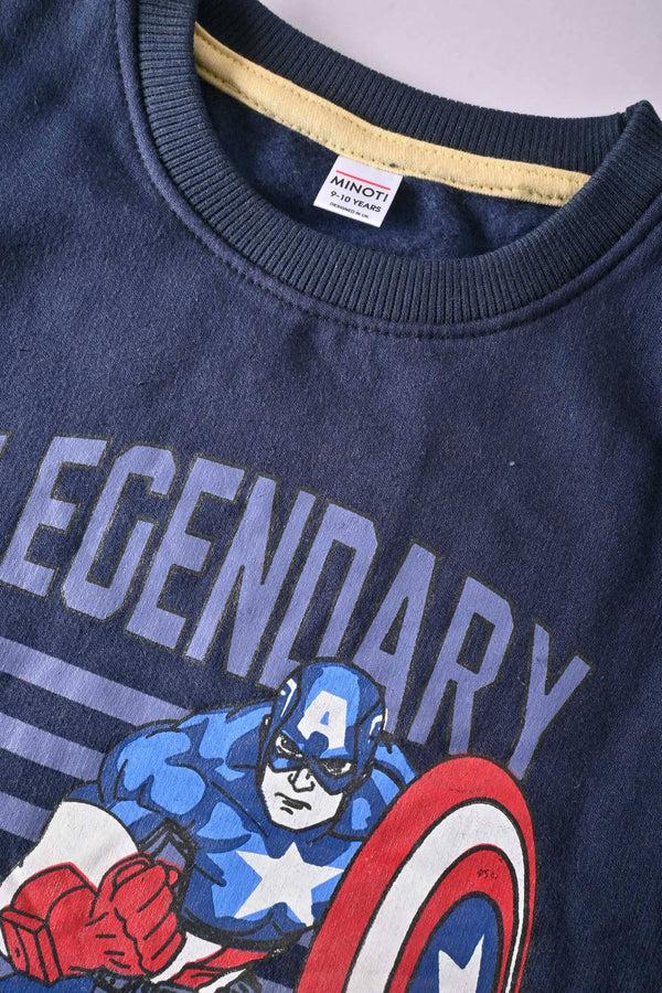 Elo Minoti Kid's Legendary Printed Fleece Sweat Shirt Brick Red