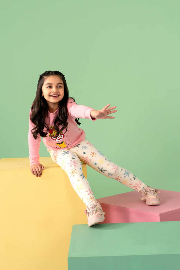 Elo MNG Girl's Listen To Your Heart Printed Sweatshirt Grey