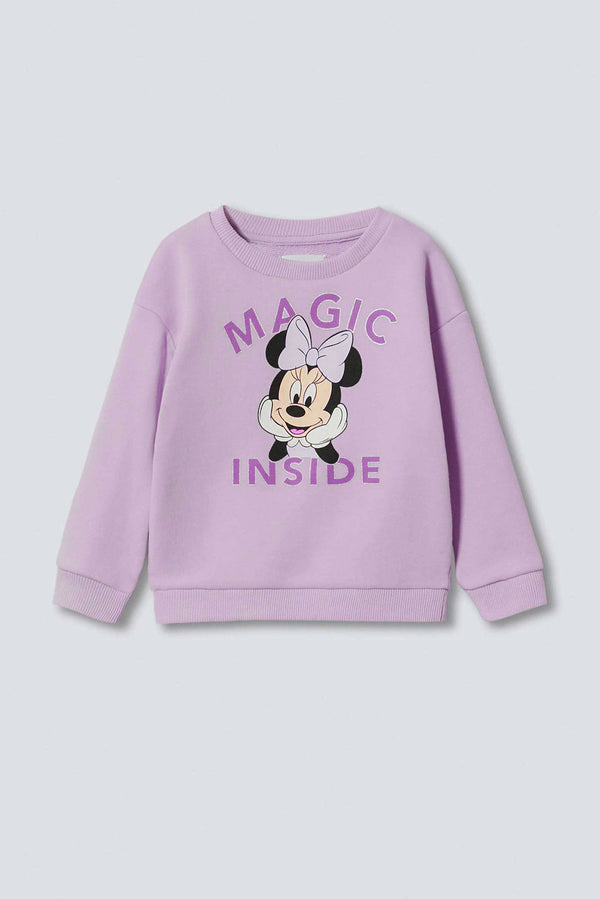 Elo MNG Kid's Magic Inside Printed Terry Sweat Shirt Purple