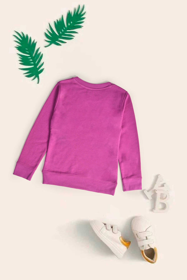 Elo MNG Kid's Smile Printed Terry Sweatshirt Purple