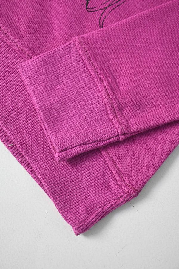 Elo MNG Kid's Smile Printed Terry Sweatshirt Purple