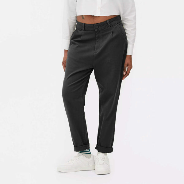 Elo Mom Fit High Rise Women's Straight Fit Pants Navy