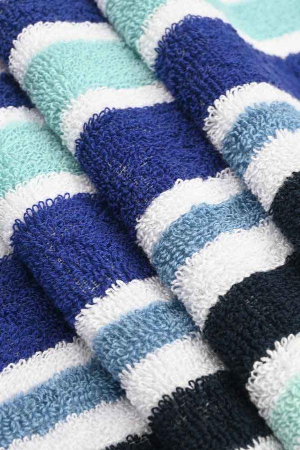 Elo Muang Yarn Dyed Stripe Bath Towel Blue & Turquoise
