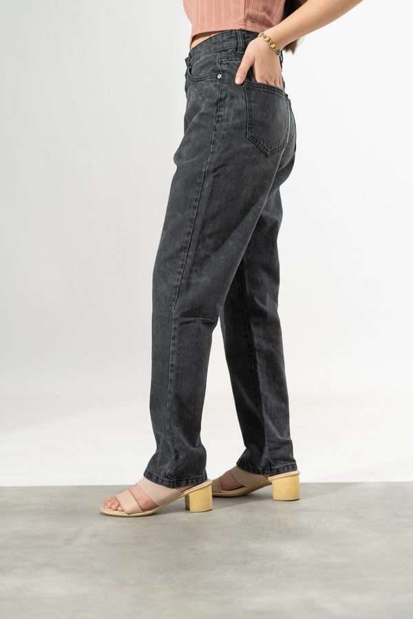 Elo Nasty Gal Women's Straight Leg Vintage Denim Black