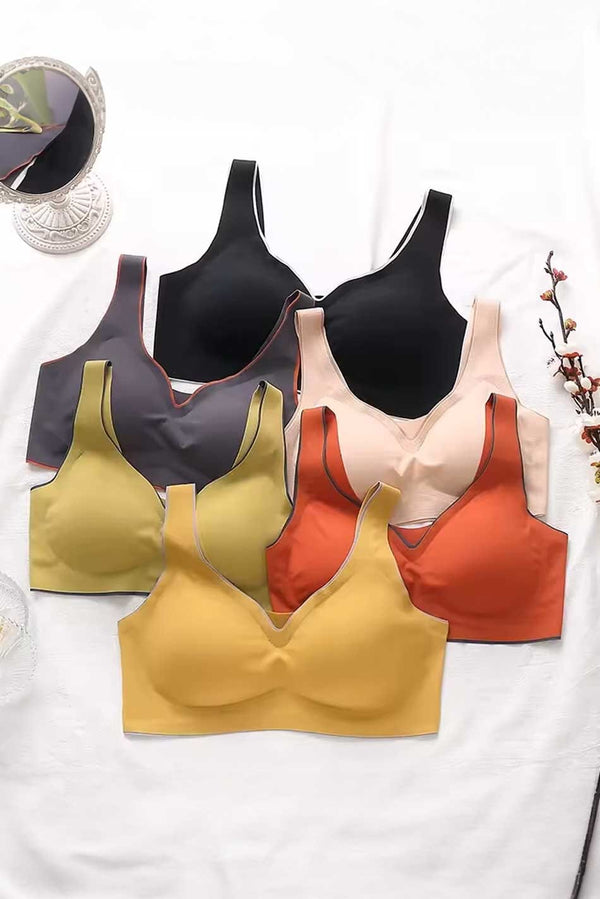 Elo Natural Women's/Girl's Seamless Removable Padded Bra Brick