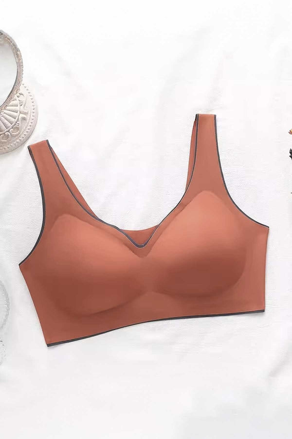 elo Natural Women's/Girl's Seamless Removable Padded Bra Brick