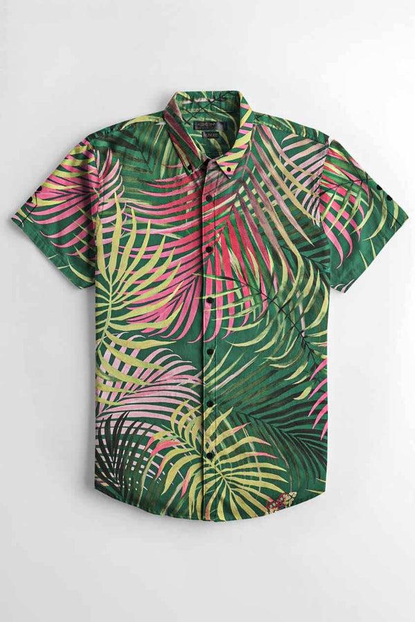 elo Nexoluce Men's Slim Fit Qulensya Short Sleeve Casual Shirt