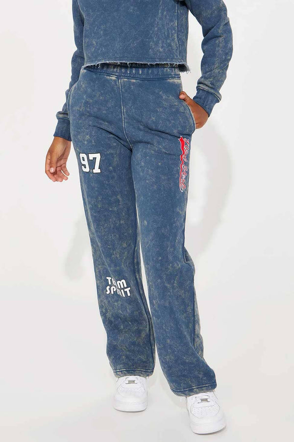 elo NK Girl's New York Athletic Washed Fleece Trousers Navy