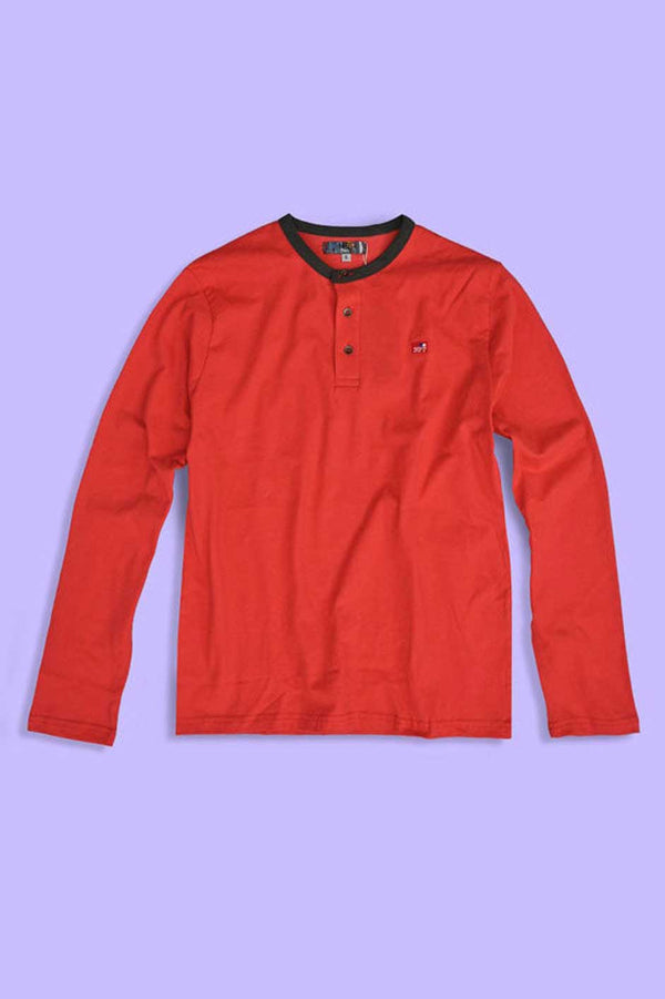 Elo NPT Men's Logo Embroidered Long Sleeve Hanley Shirt Red