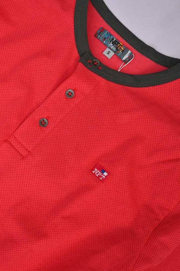 Elo NPT Men's Logo Embroidered Long Sleeve Hanley Shirt Red