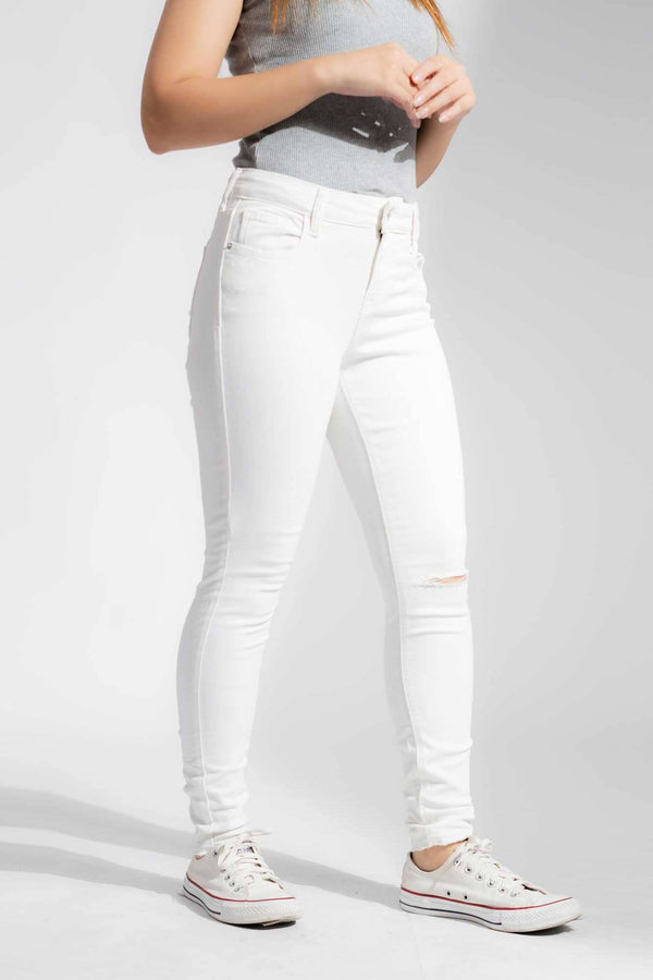 Elo Old Navy Women's DP Distressed Style Skinny Fit Denim White