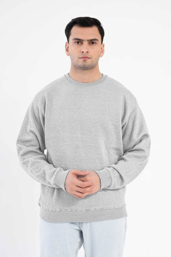 elo P&C Men's Drop-Shoulder Fleece Sweat Shirt Grey