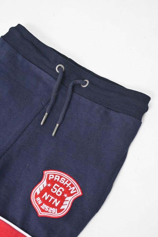 Elo Parish Nation Boy's Contrast Panel Minor Fault Jogger Pants Navy & Red