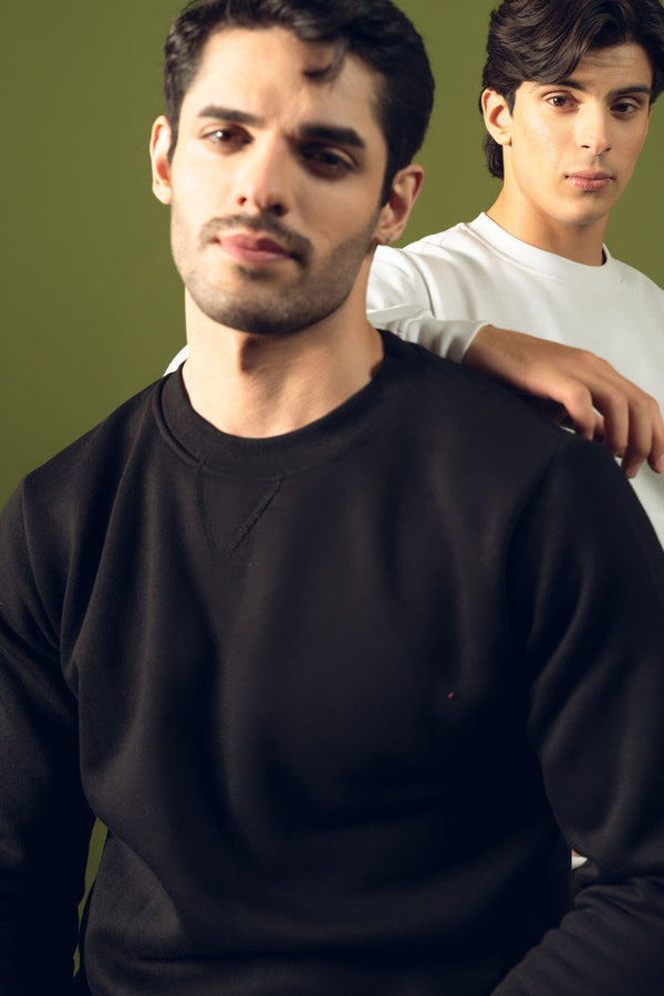 Elo Payper Men's Dinant Crew Neck Fleece Sweatshirt Black