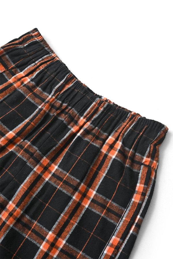 Elo Pennant Boy's Kingston Plaid Flannel Trousers Black & Blue