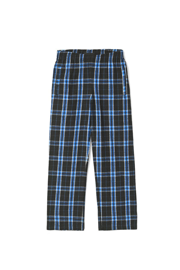 elo Pennant Boy's Kingston Plaid Flannel Trousers Black & Blue