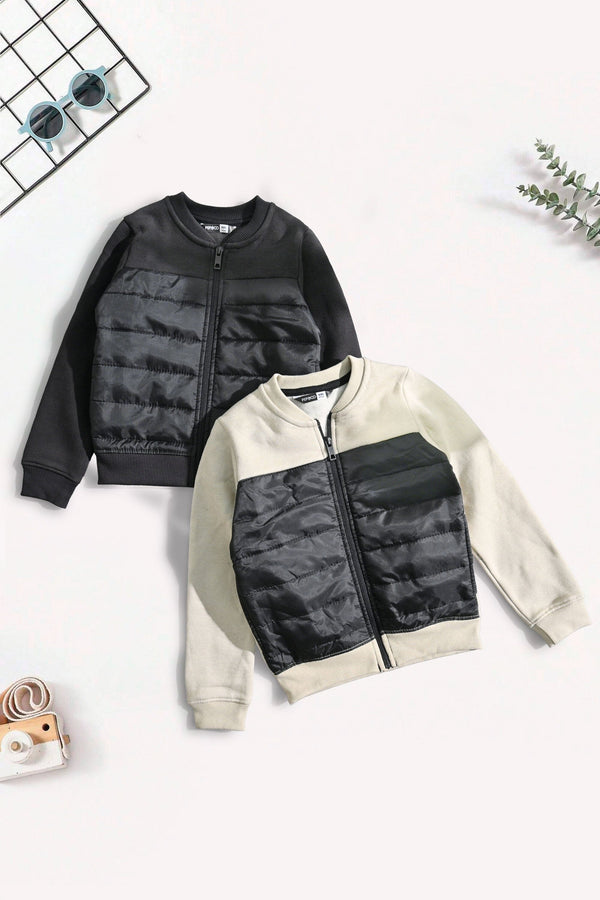 Elo Pepco Boy's Contrast Design Bomber Jacket Navy & Black