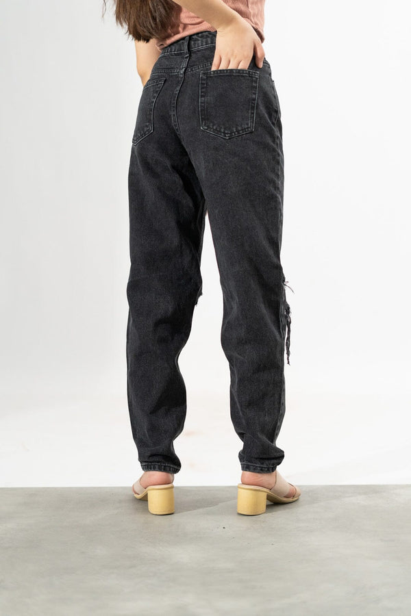 Elo PLT Women's Classic Knee Rip Minor Fault Jeans Black