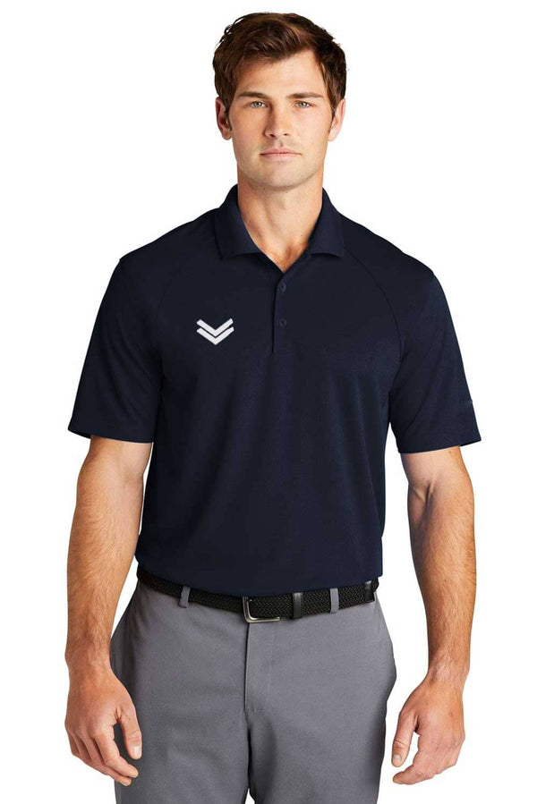elo Poler Men's Down Arrow Style Activewear Polo Shirt Navy