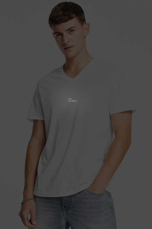 Elo Poler Men's Logo Printed Activewear V- Neck Tee Shirt Sky