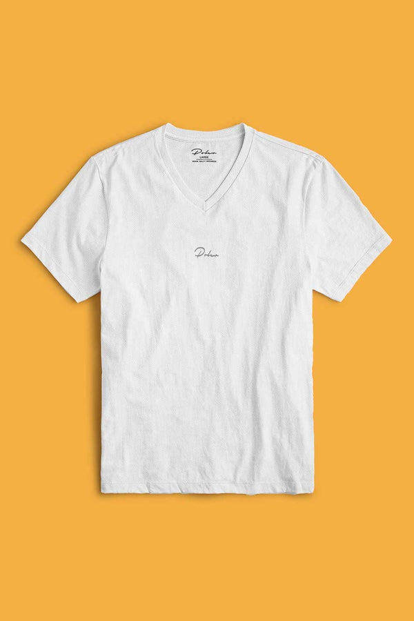 Elo Poler Men's Logo Printed Activewear V- Neck Tee Shirt Sky