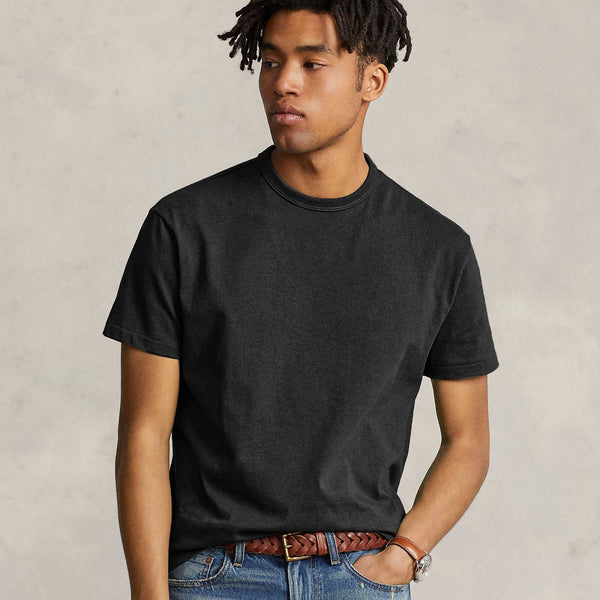 elo Poler Men's Suchha Solid Design Crew Neck Tee Shirt Black