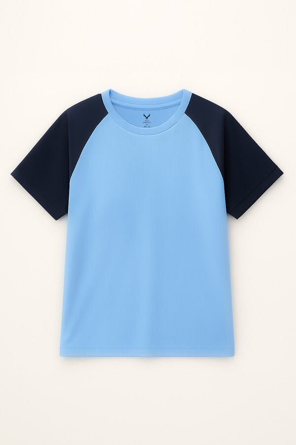 Elo Polo Athletica Men's Raglan Sleeve Activewear Tee Shirt Sky